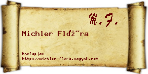 Michler Flóra névjegykártya